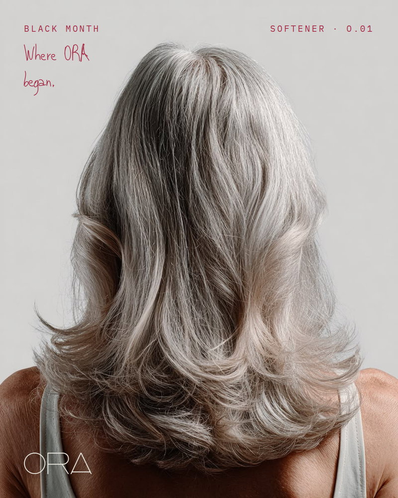 O.01, where ORA began: a hair treatment you leave on for up to 40 minutes, with macadamia oil and vitamins A, D and E.